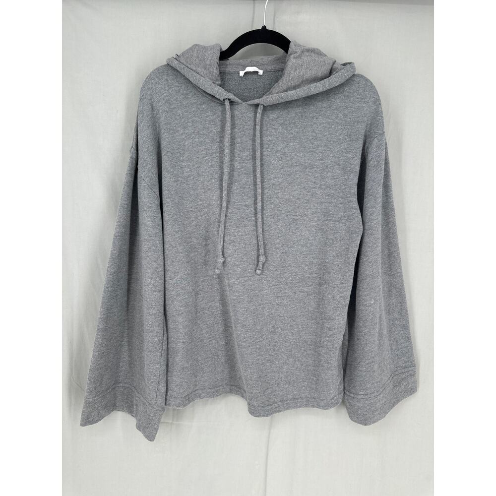 Zara Hoodie Sweatshirt Womens Small Gray Bell Sleeve Pullover Cozy Lounge
